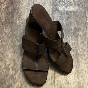 Pesaro Brown Wedge Sandals